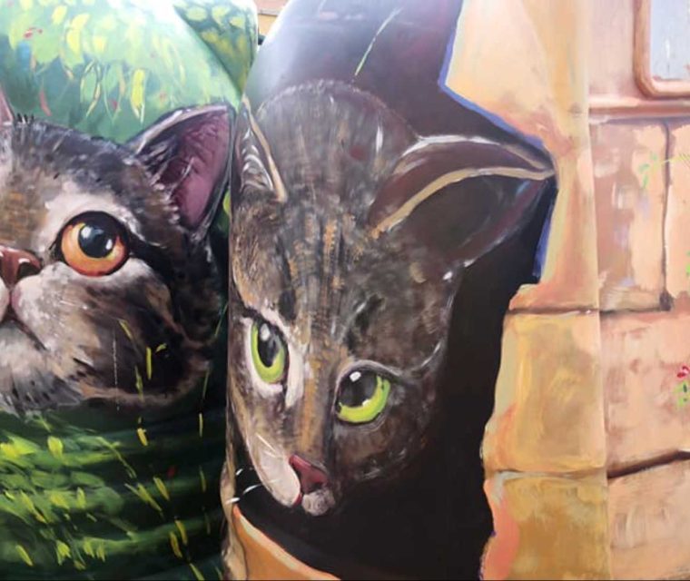 Decoración de contenedores en Pamplona y Peralta.