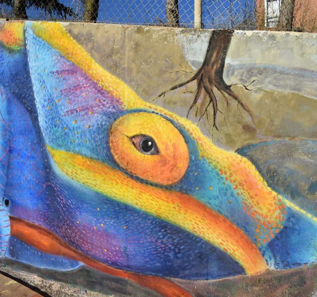 Mural Las Torres en Tafalla, diciembre de 2018