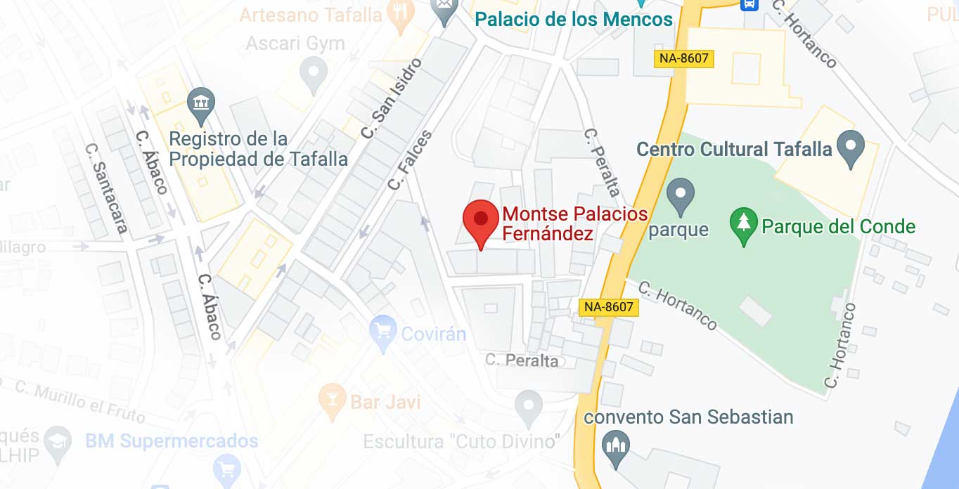 Mapa del taller de Montse Palacios en Tafalla